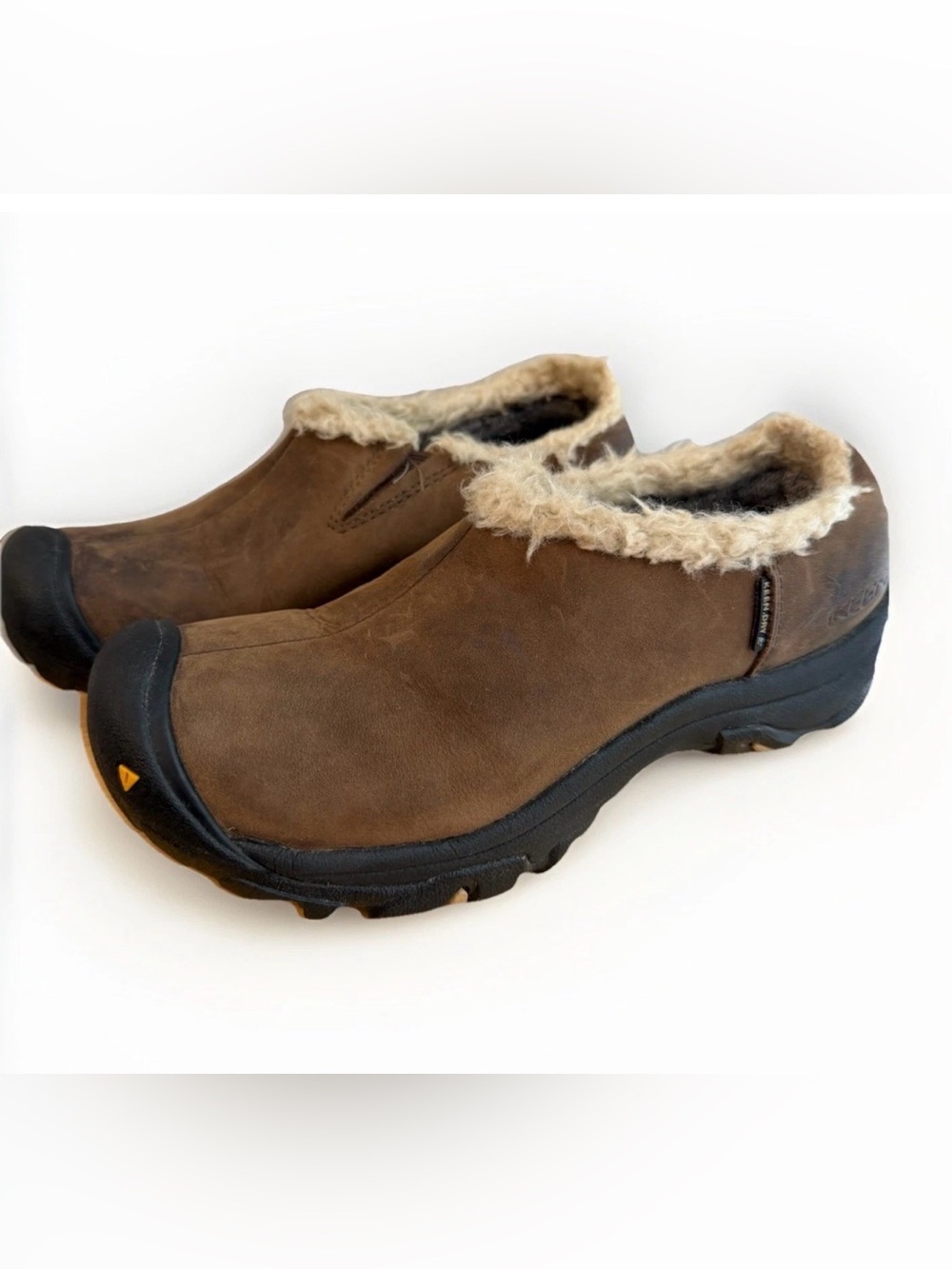 Keen Bailey Slip-On Women’s Shoes Size 6 Brown Faux Fur Lined Waterproof